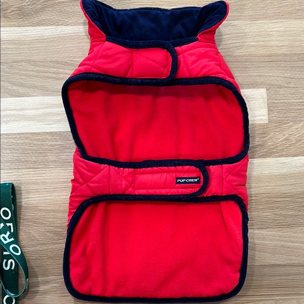 Red Quilted Dog Coat